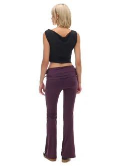 Fashion Cropp Burgundowe dresy z ozdobną zakładką fioletowy