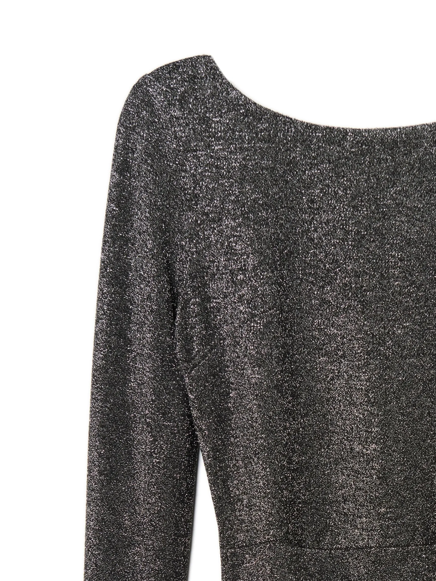 Best Cropp Błyszcząca sukienka mini szary