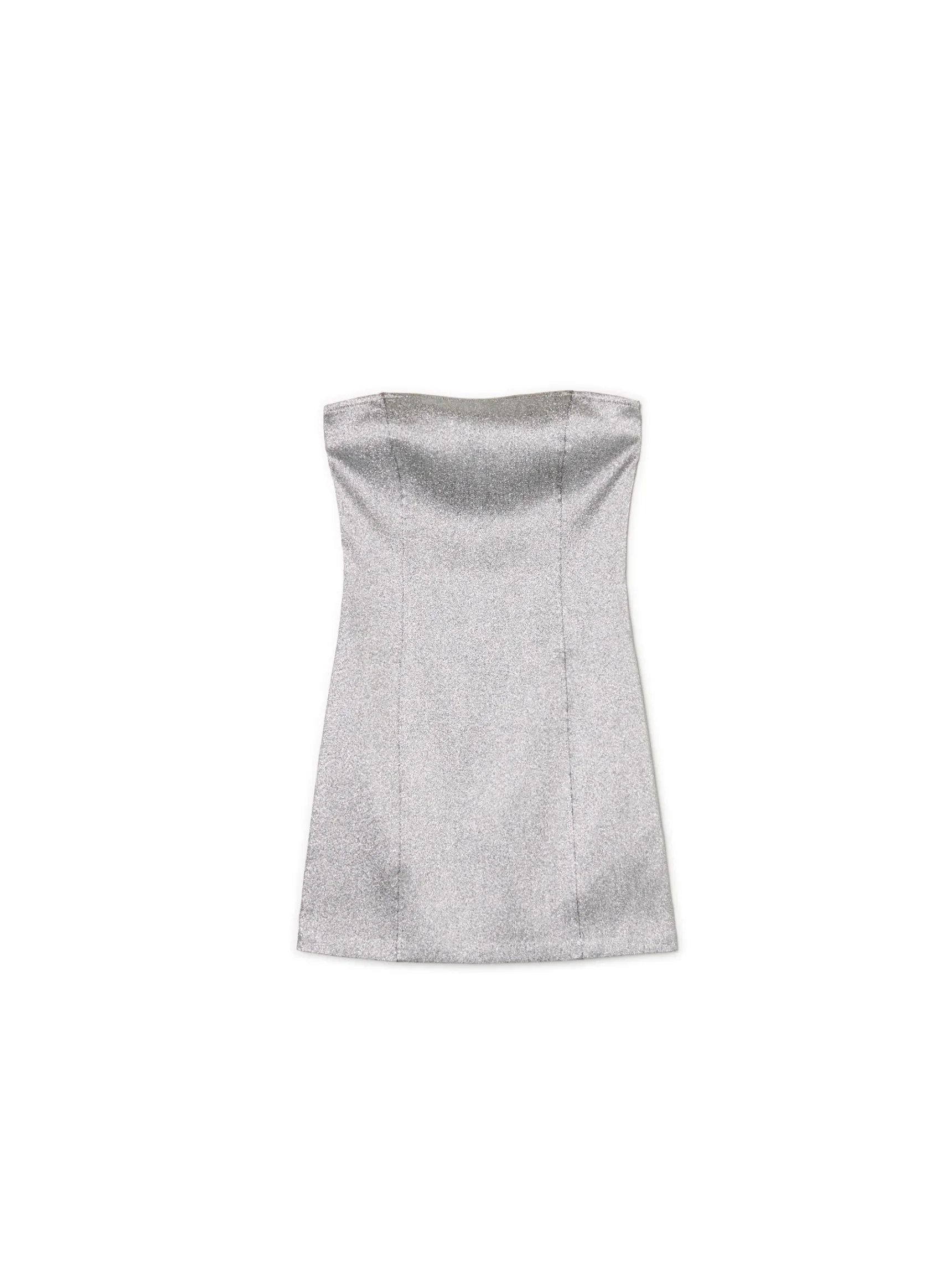 Fashion Cropp Błyszcząca sukienka mini z wiskozą beżowy
