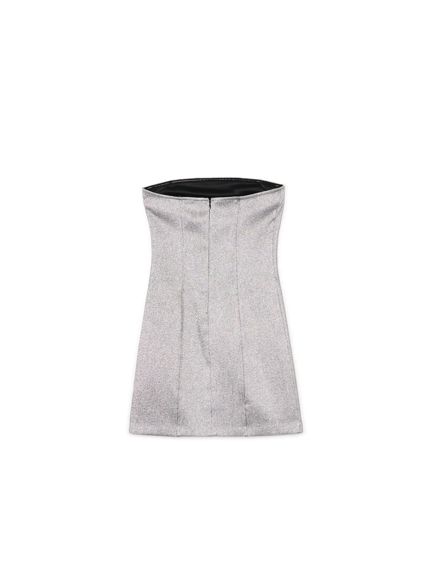 Fashion Cropp Błyszcząca sukienka mini z wiskozą beżowy