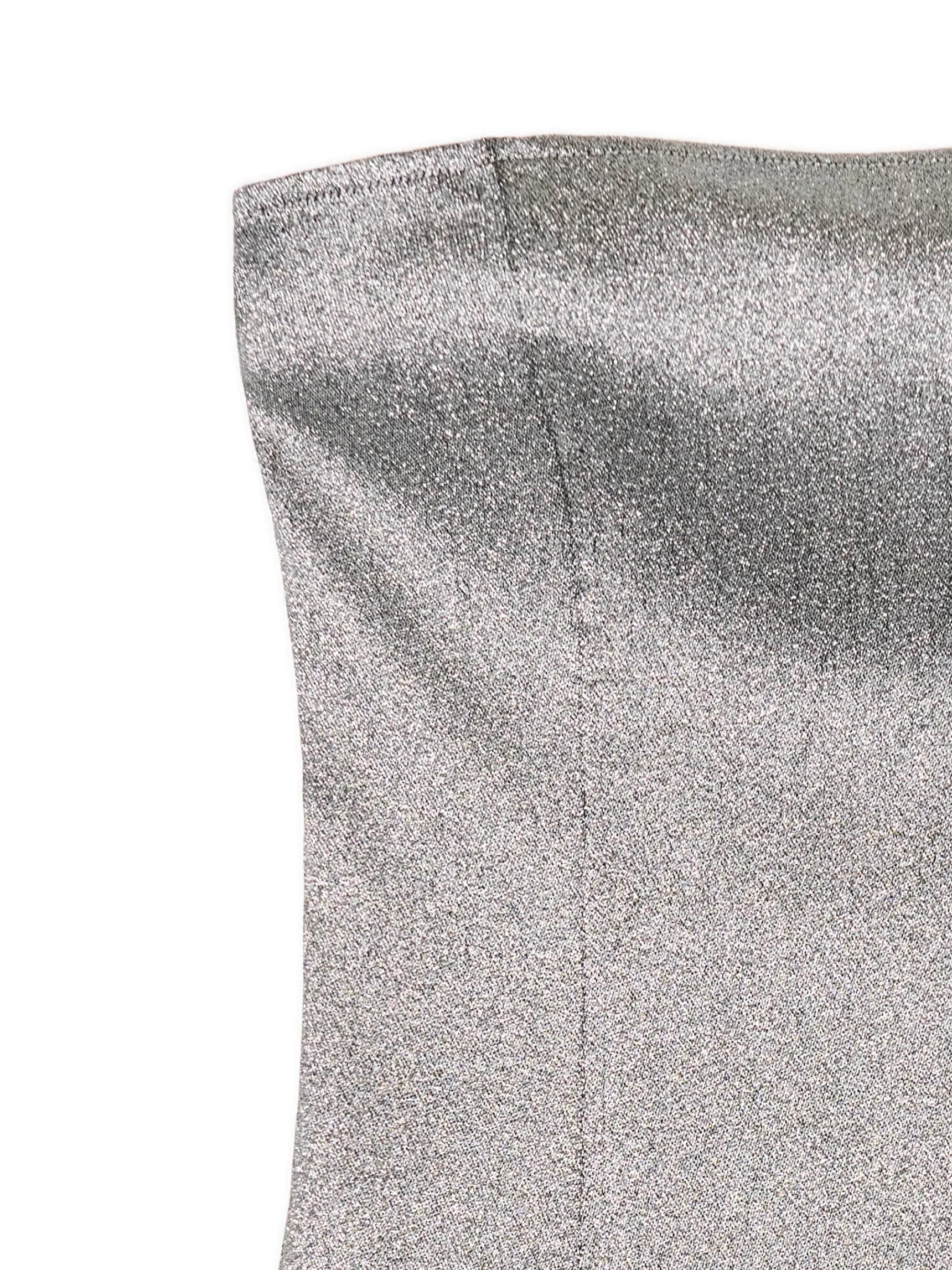 Fashion Cropp Błyszcząca sukienka mini z wiskozą beżowy