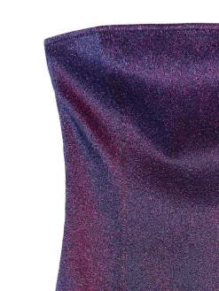 Fashion Cropp Błyszcząca sukienka mini z wiskozą niebieski
