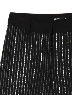 New Cropp Cekinowe spodnie tailoring czarny