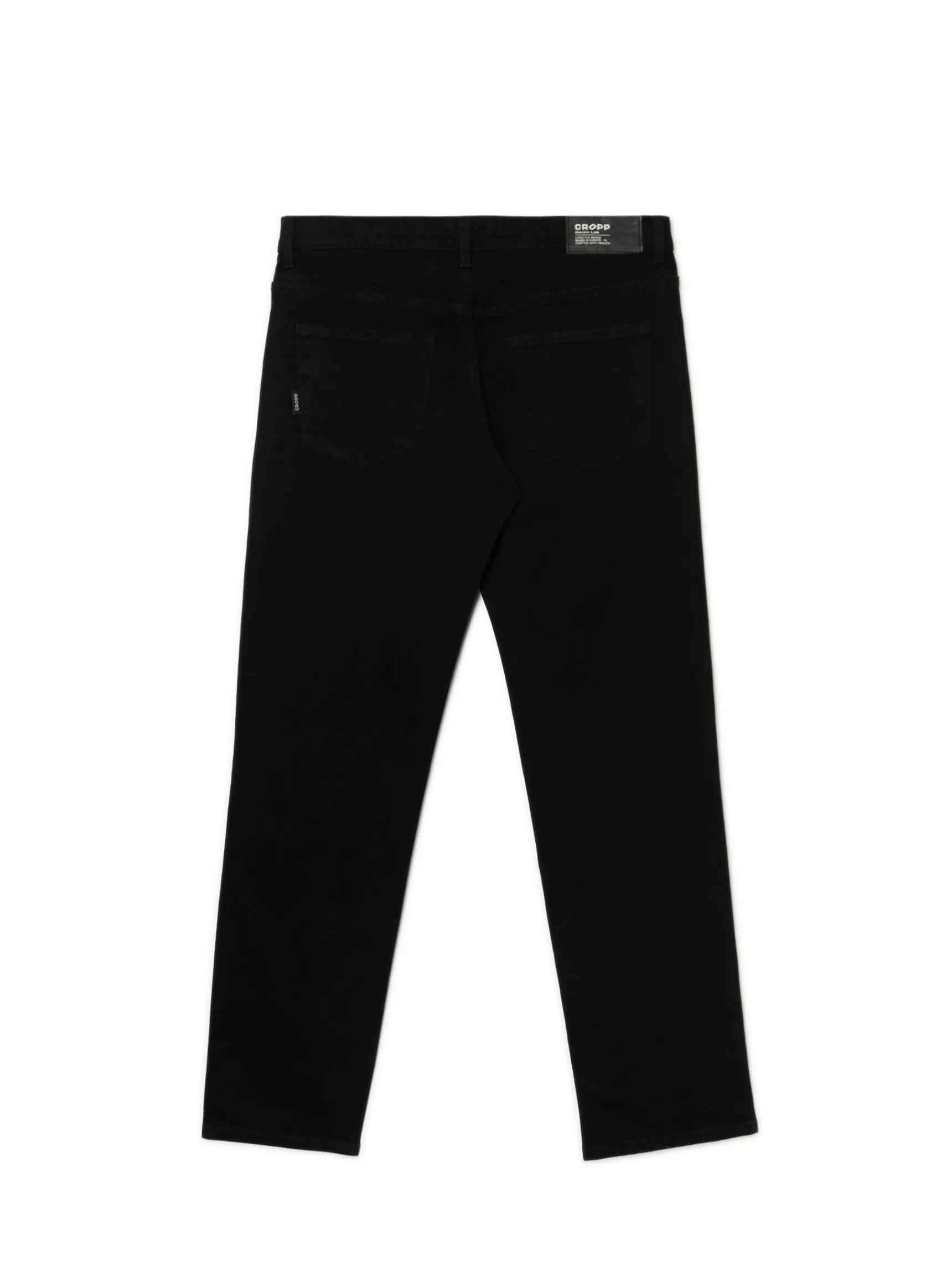 Hot Cropp Ciemne jeansy comfort czarny