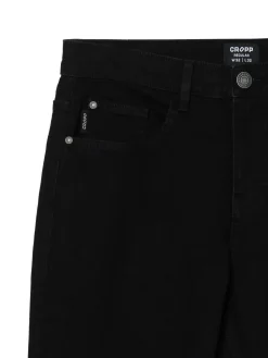 Hot Cropp Ciemne jeansy comfort czarny