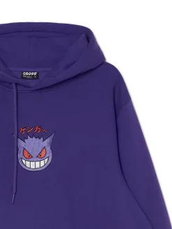 Best Cropp Ciemnofioletowa bluza z kapturem Pokémon purpurowy
