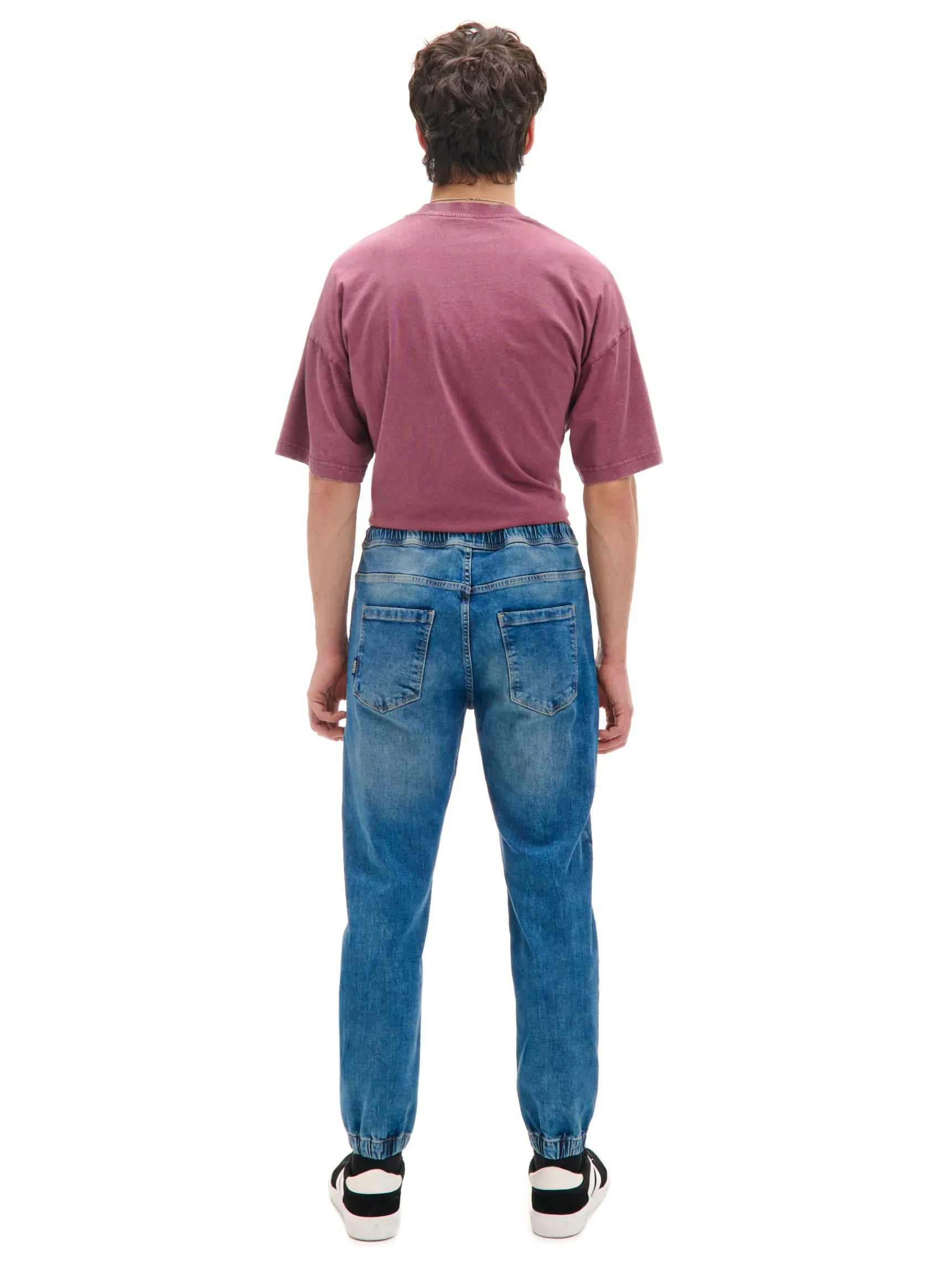 Fashion Cropp Ciemnoe jeansowe joggery niebieski