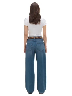 Fashion Cropp Ciemnoniebieskie jeansy baggy granatowy