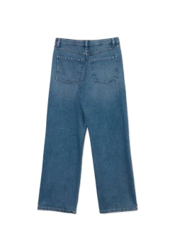 Fashion Cropp Ciemnoniebieskie jeansy baggy granatowy