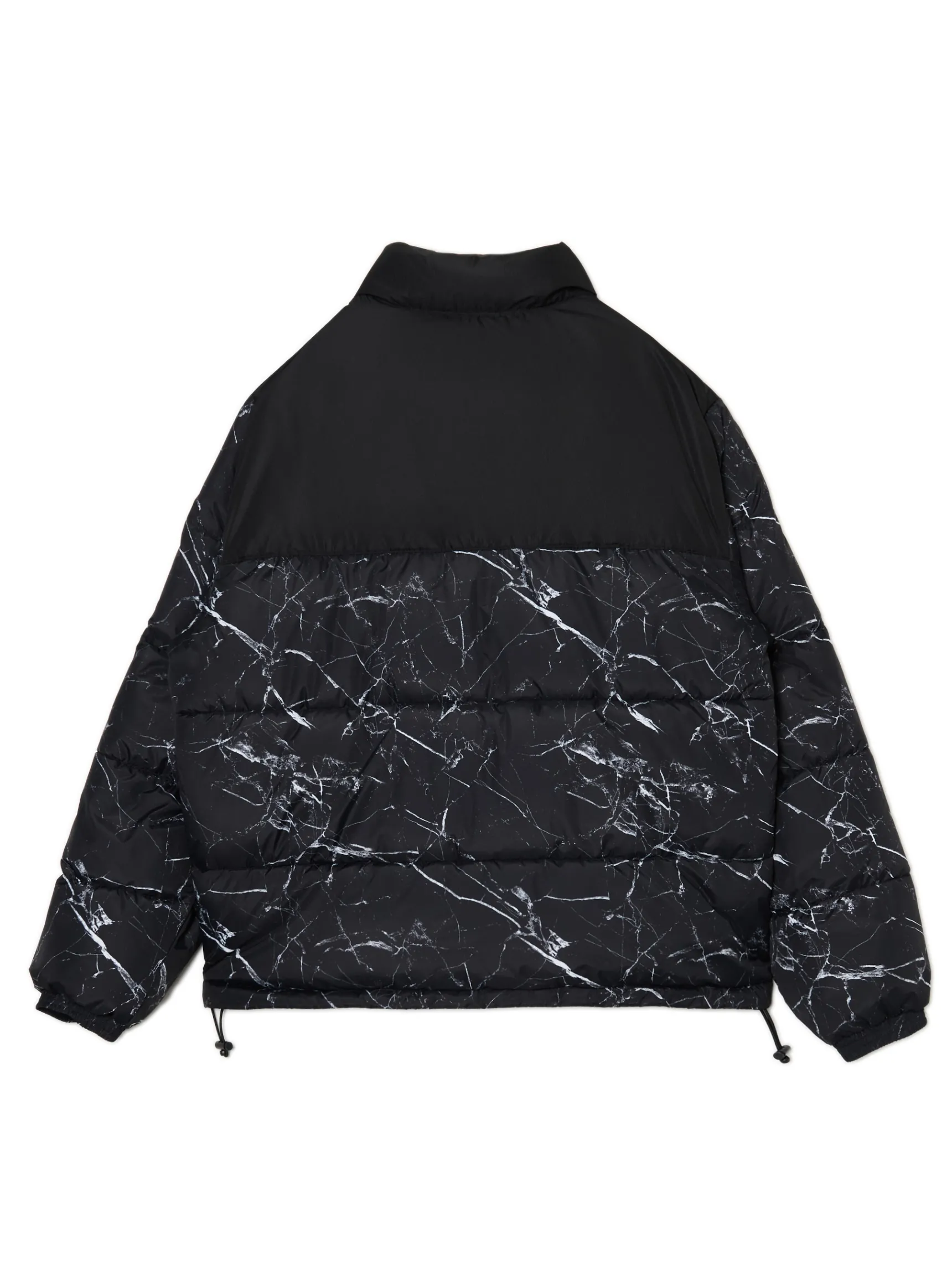 Fashion Cropp Ciemnoszara kurtka puffer z nadrukiem szary