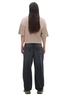 Online Cropp Ciemnoszare jeansy super baggy szary