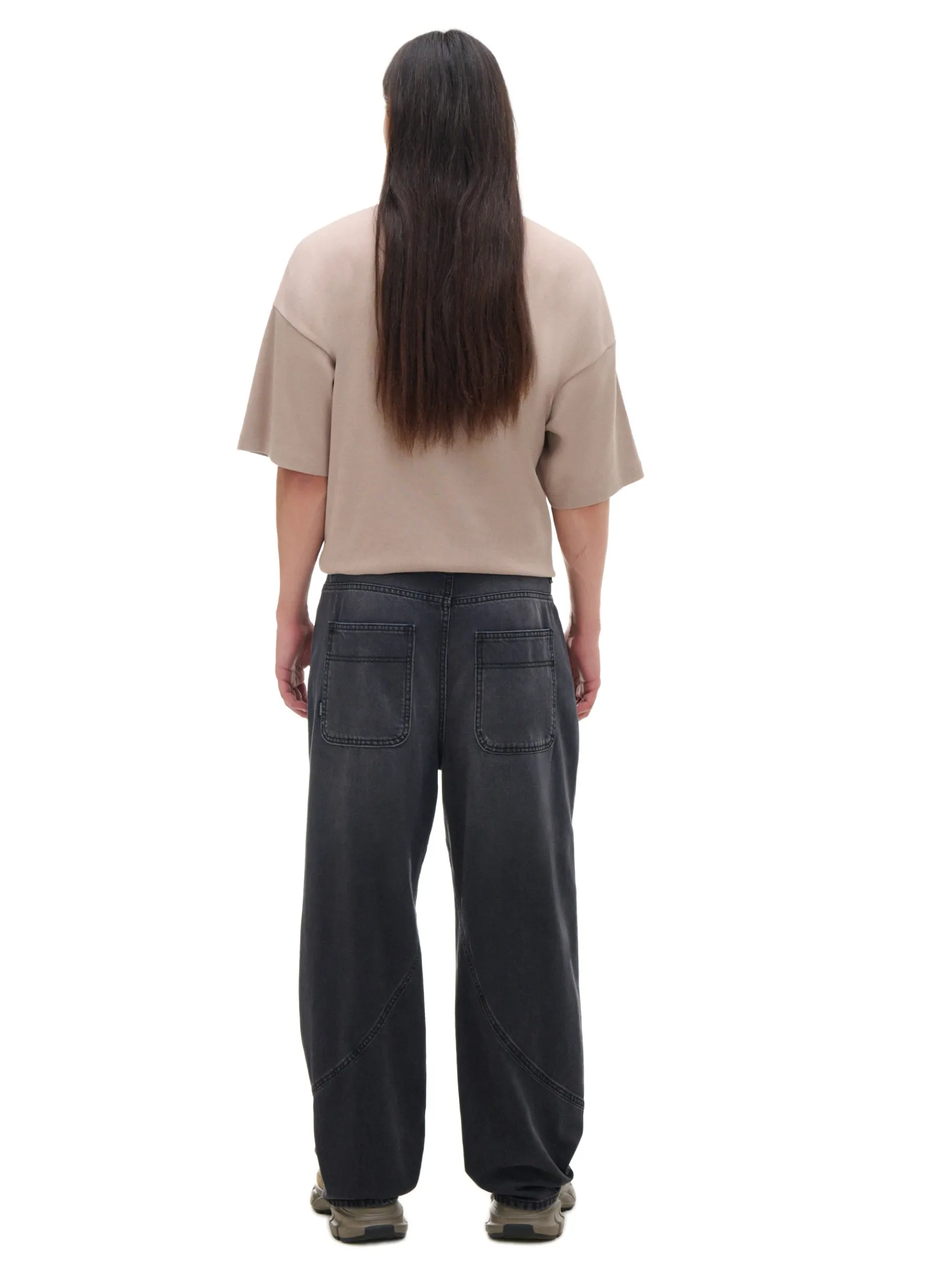 Online Cropp Ciemnoszare jeansy super baggy szary