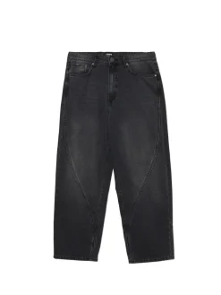 Online Cropp Ciemnoszare jeansy super baggy szary