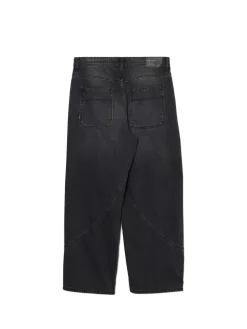 Online Cropp Ciemnoszare jeansy super baggy szary