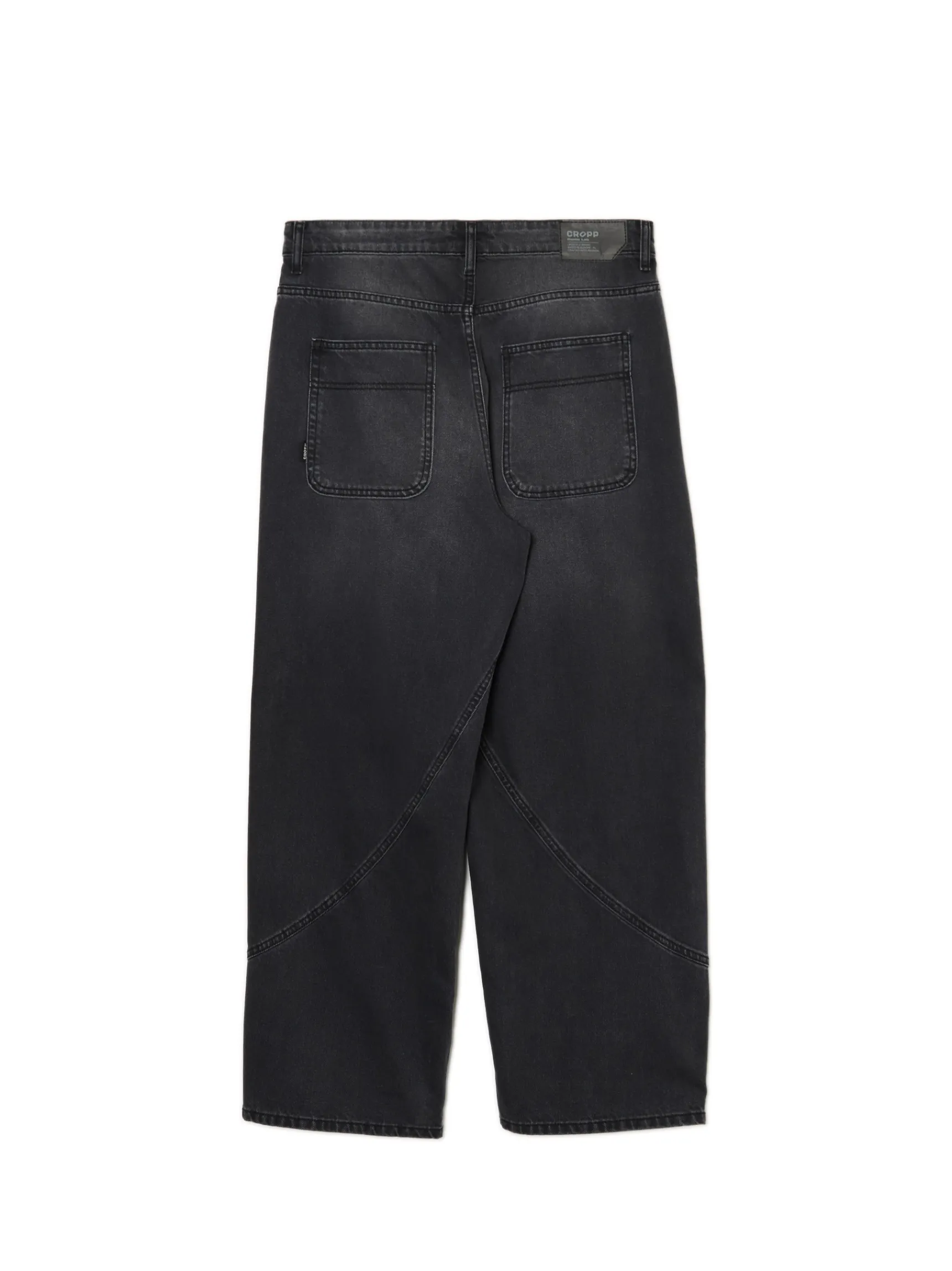 Online Cropp Ciemnoszare jeansy super baggy szary