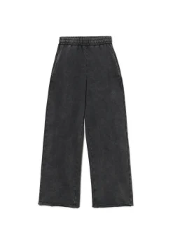 Fashion Cropp Ciemnoszare spodnie wide leg szary