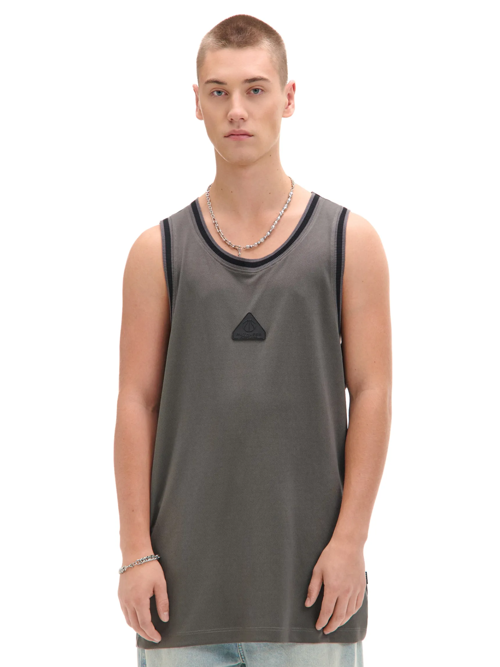 Hot Cropp Ciemno tank top szary