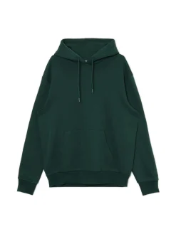 New Cropp Ciemnozielona bluza regular z kapturem zielony
