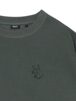Fashion Cropp Ciemnozielona koszulka z naszywką zielony