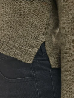 Best Cropp Ciemno krótki sweter zielony