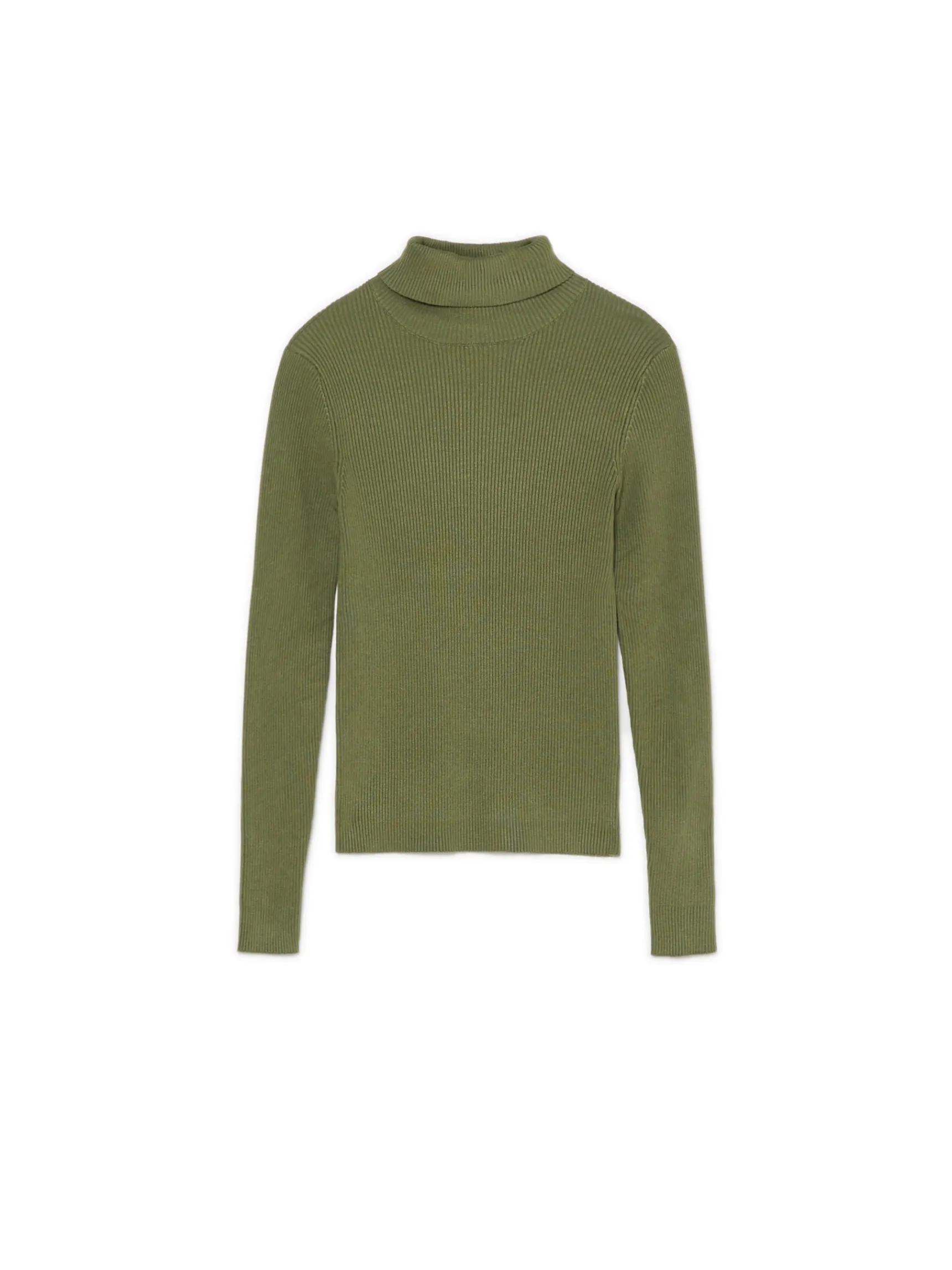 Discount Cropp Ciemno sweter z półgolfem zielony