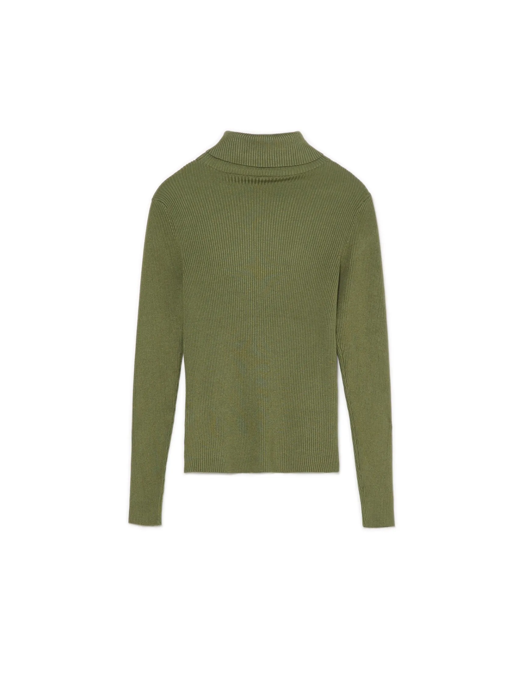 Discount Cropp Ciemno sweter z półgolfem zielony