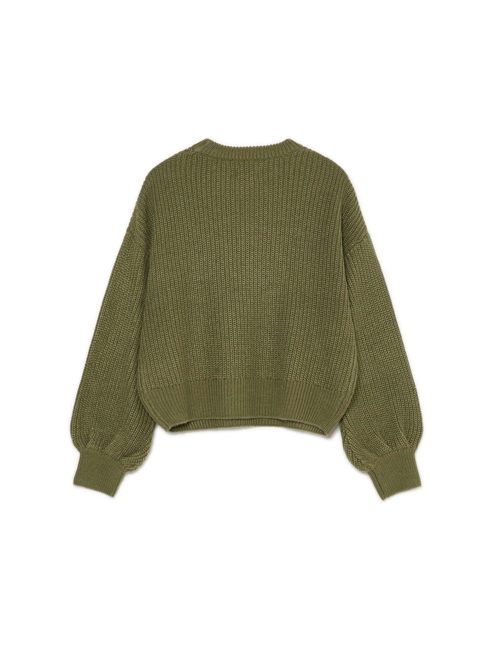 Best Cropp Ciemno sweter z szerokim rękawem zielony