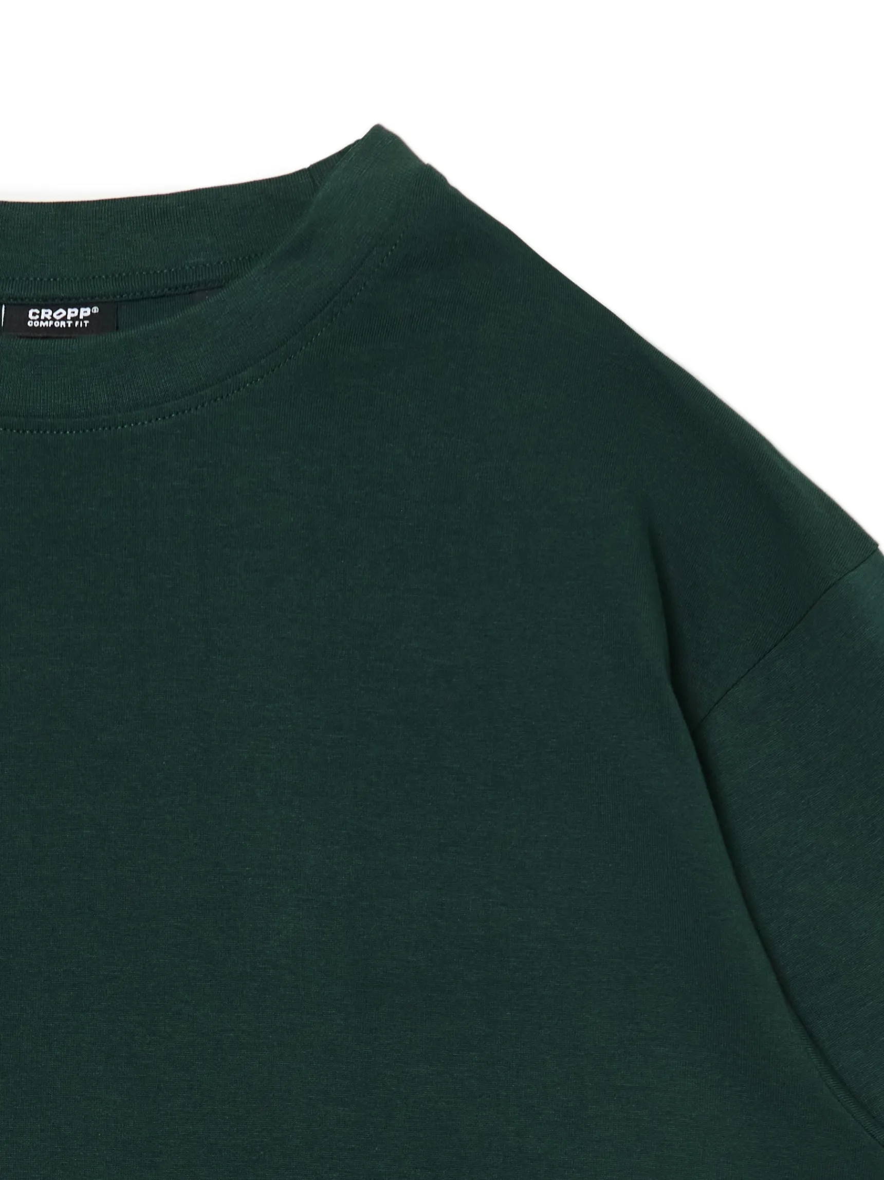Outlet Cropp Ciemno T-shirt comfort zielony
