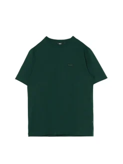 Clearance Cropp Ciemno T-shirt z haftem zielony