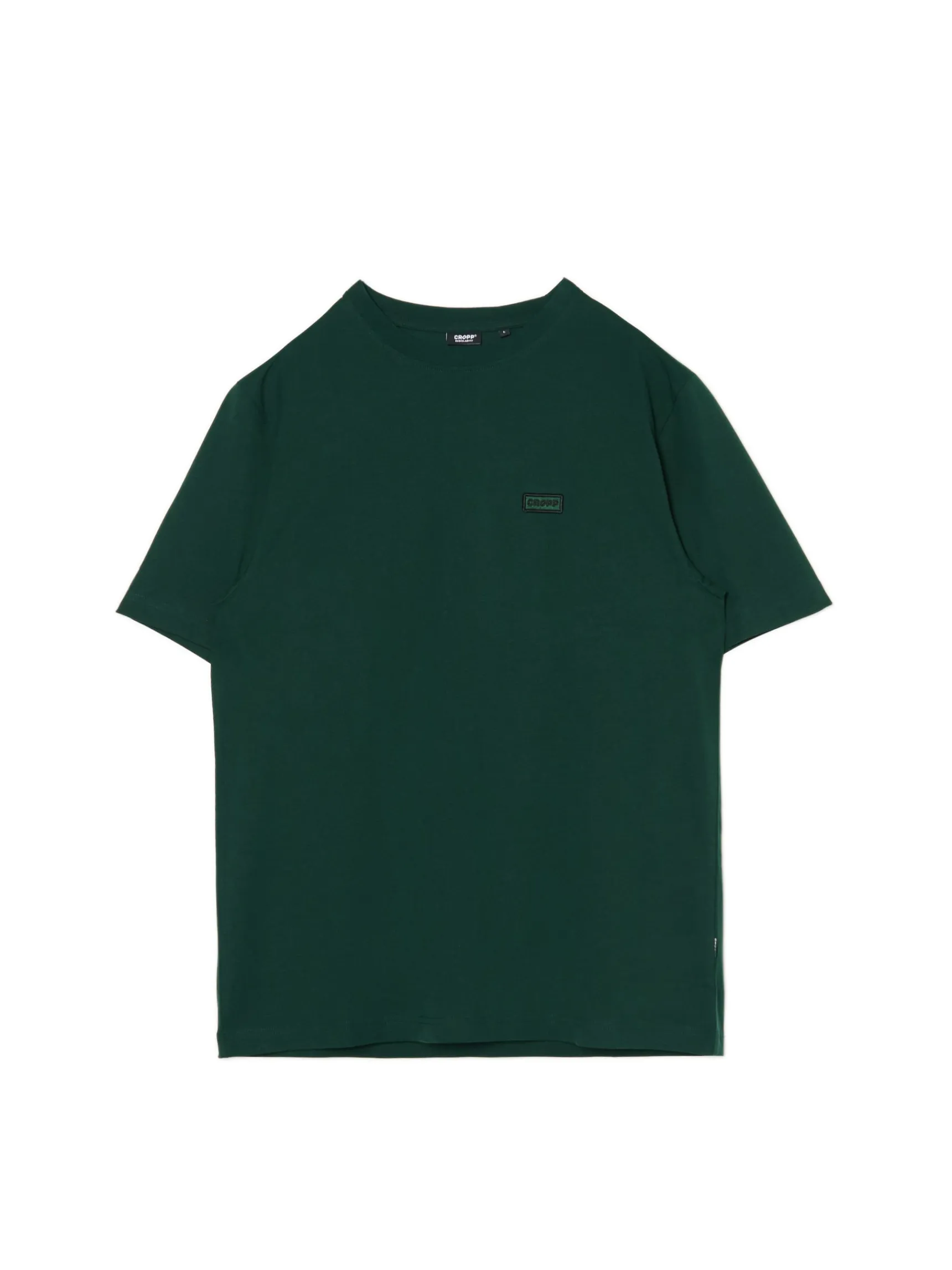 Clearance Cropp Ciemno T-shirt z haftem zielony
