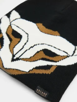 Hot Cropp Czapka beanie z nadrukiem Arcane czarny