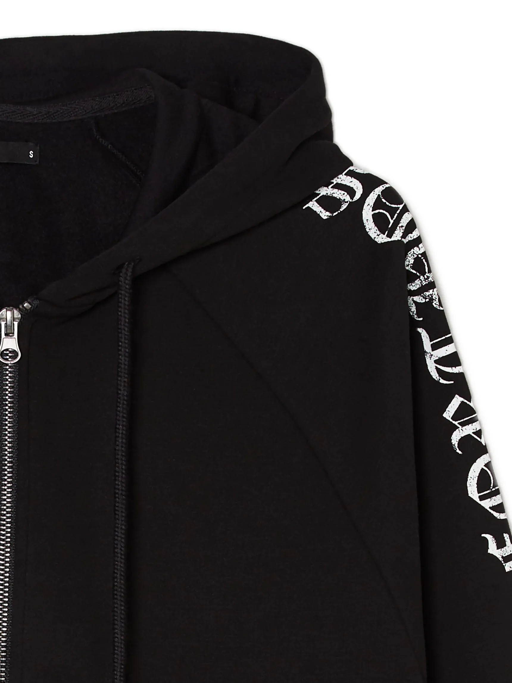 Best Cropp Czarna bluza hoodie z motywem skrzydeł czarny