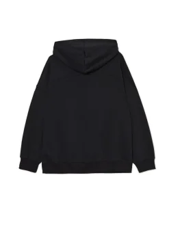 Fashion Cropp Czarna bluza hoodie z nadrukiem czarny