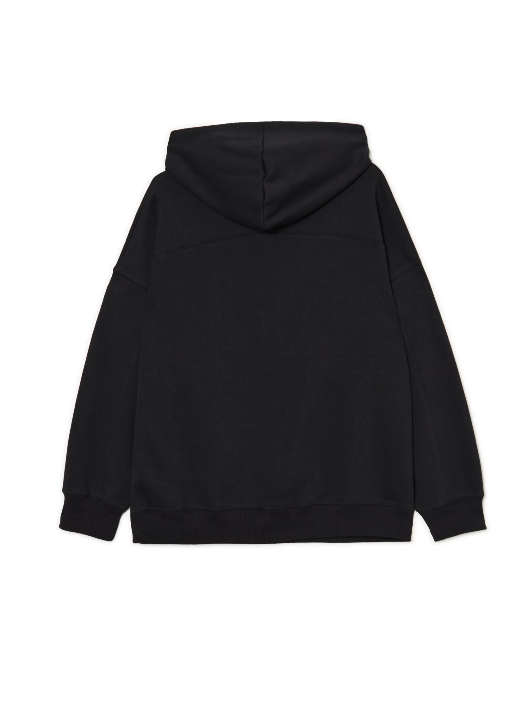 Fashion Cropp Czarna bluza hoodie z nadrukiem czarny