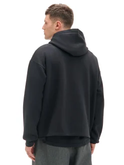 Online Cropp Czarna bluza hoodie z naszyjnikiem czarny