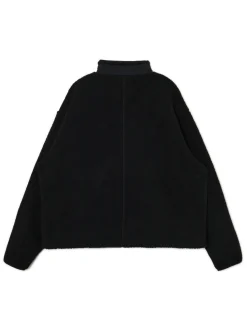 Outlet Cropp Czarna bluza sherpa czarny