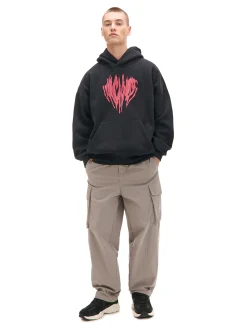 Fashion Cropp Czarna bluza z efektownym nadrukiem UNISEX czarny