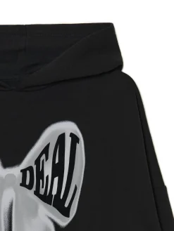 Clearance Cropp Czarna bluza z kapturem i nadrukiem czarny