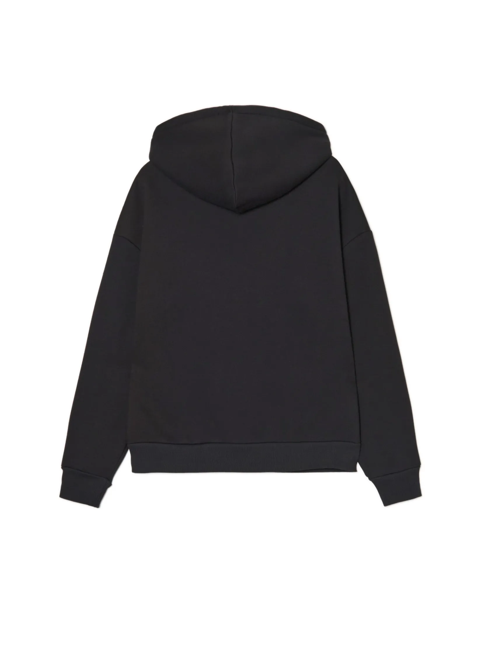 Online Cropp Czarna bluza z kapturem i napisami UNISEX czarny