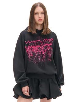 Hot Cropp Czarna bluza z kapturem Monster High czarny