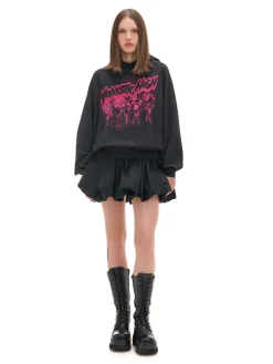 Hot Cropp Czarna bluza z kapturem Monster High czarny