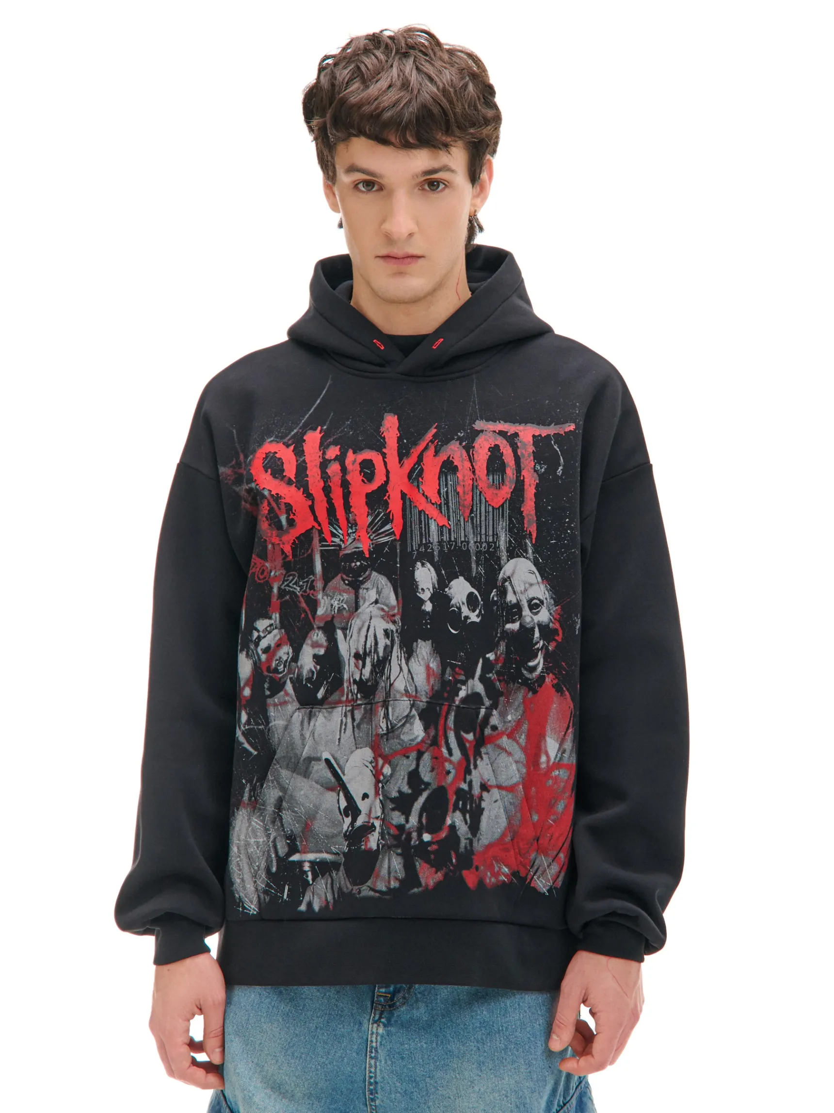 Best Cropp Czarna bluza z kapturem Slipknot czarny