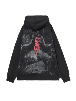 Best Cropp Czarna bluza z kapturem Slipknot czarny