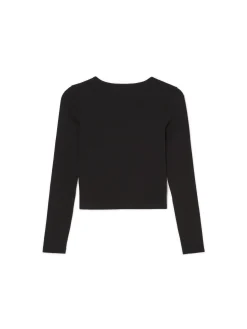 New Cropp Czarna bluzka basic czarny