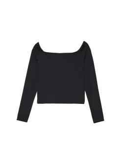 New Cropp Czarna bluzka typu carmen czarny