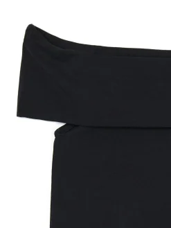 Online Cropp Czarna bluzka z dekoltem carmen czarny
