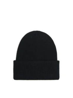 Clearance Cropp Czarna czapka beanie z dodatkiem wiskozy czarny