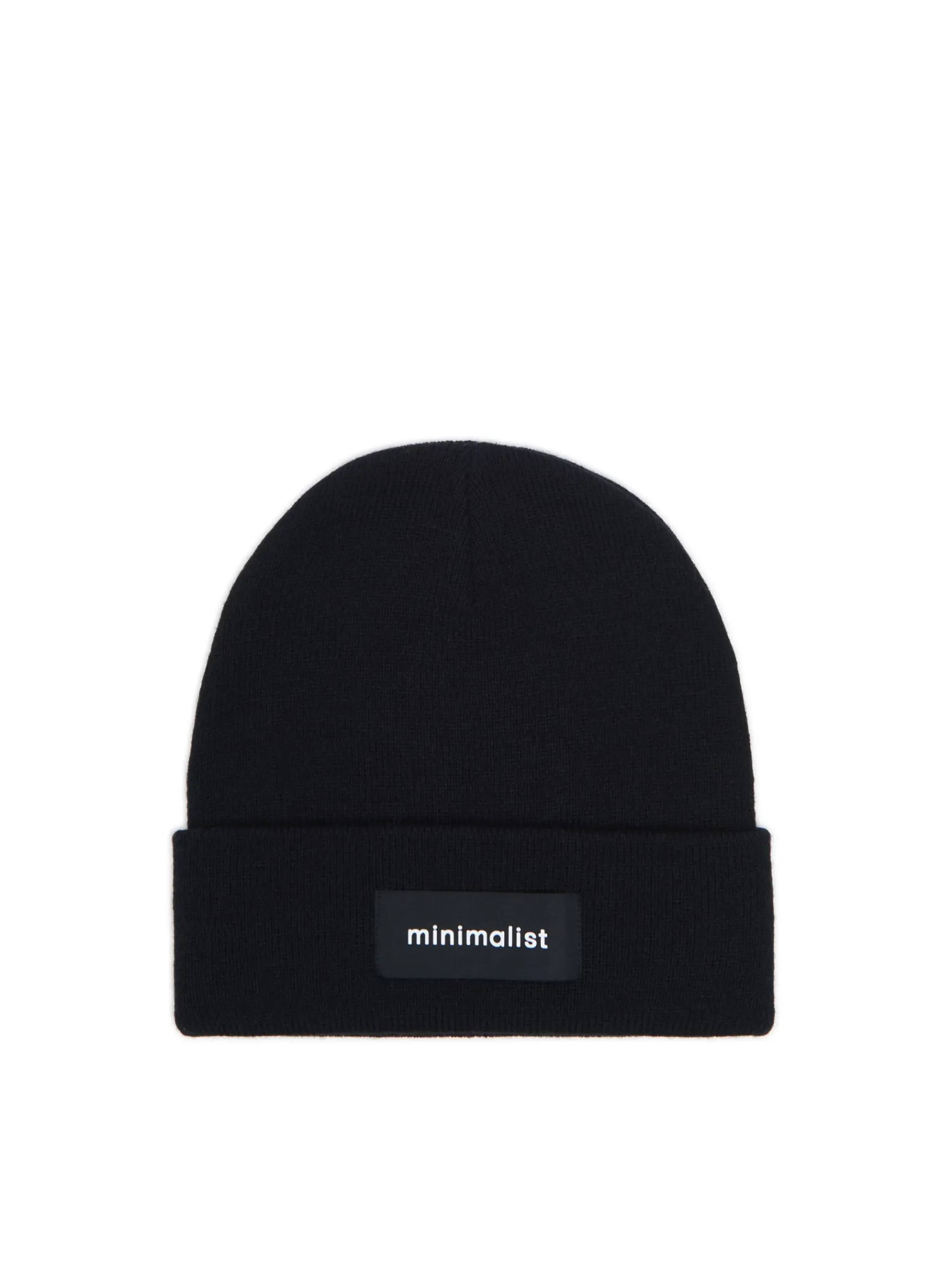 Sale Cropp Czarna czapka beanie z naszywką czarny