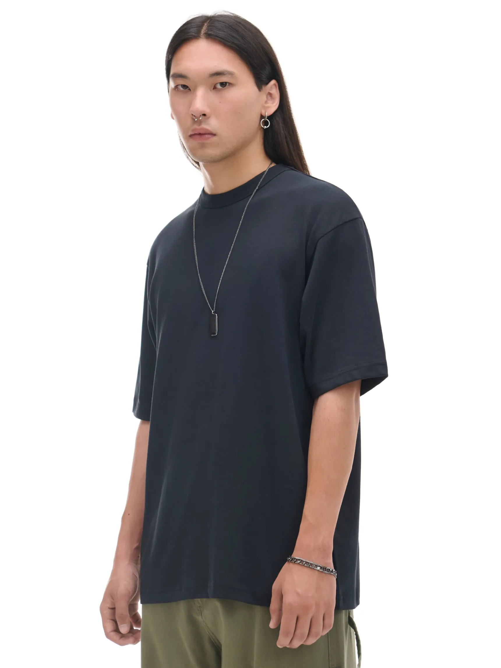 Fashion Cropp Czarna gładka koszulka czarny
