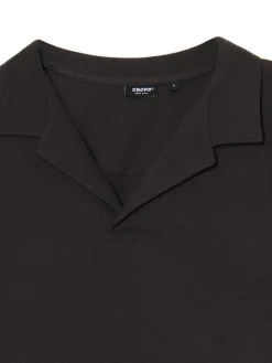 Sale Cropp Czarna gładka koszulka polo szary